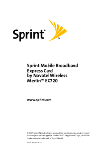 Aby wyświetlić dokument Sprint-nextel MERLIN EX720 Instrukcja Użytkownika