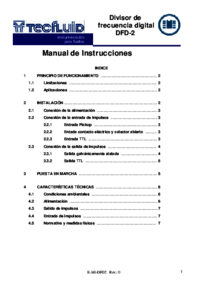 Aby wyświetlić dokument Tecfluid DFD-2 Instrukcja Użytkownika