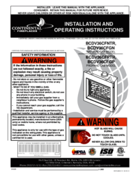 Aby wyświetlić dokument Continental Fireplaces BCDV36CFGN Instrukcje Operacyjne