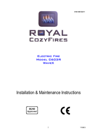 Aby wyświetlić dokument Crosslee C603RElectricFire Instrukcja Użytkownika