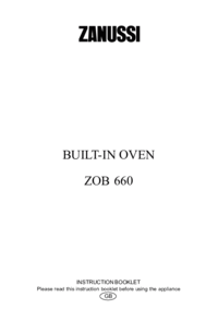 Aby wyświetlić dokument Zanussi ZOB660X Instrukcja Użytkownika